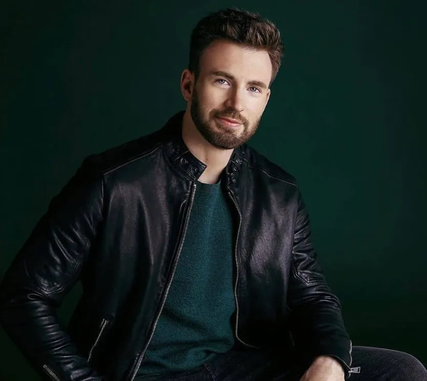Portrait in a dark leather jacket
